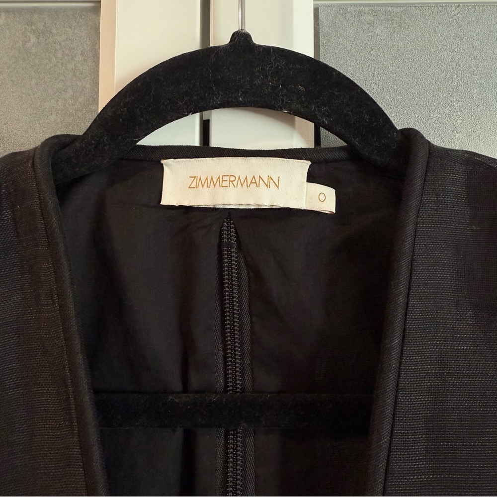 Zimmermann Black Crop Top with Bow Detail - Picture 3 of 5